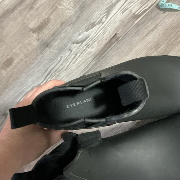 Everlane Black Chelsea Matte Rain Boots Women’s Size 11 Waterproof Ankle PVC - Picture 9 of 10